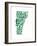 Typographic Vermont Green-CAPow-Framed Art Print