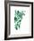 Typographic Vermont Green-CAPow-Framed Art Print