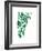 Typographic Vermont Green-CAPow-Framed Art Print