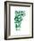 Typographic Vermont Green-CAPow-Framed Art Print