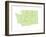 Typographic Washington Green-CAPow-Framed Premium Giclee Print