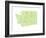 Typographic Washington Green-CAPow-Framed Art Print