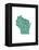 Typographic Wisconsin Forest-CAPow-Framed Stretched Canvas