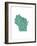 Typographic Wisconsin Forest-CAPow-Framed Premium Giclee Print