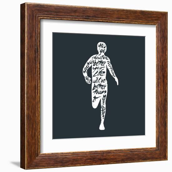 Typography Lettering Runner-Vitaliy Zuyenko-Framed Art Print