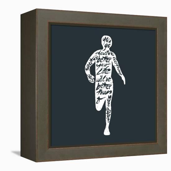 Typography Lettering Runner-Vitaliy Zuyenko-Framed Stretched Canvas