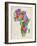 Typography Map of Africa-Michael Tompsett-Framed Art Print