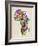 Typography Map of Africa-Michael Tompsett-Framed Art Print