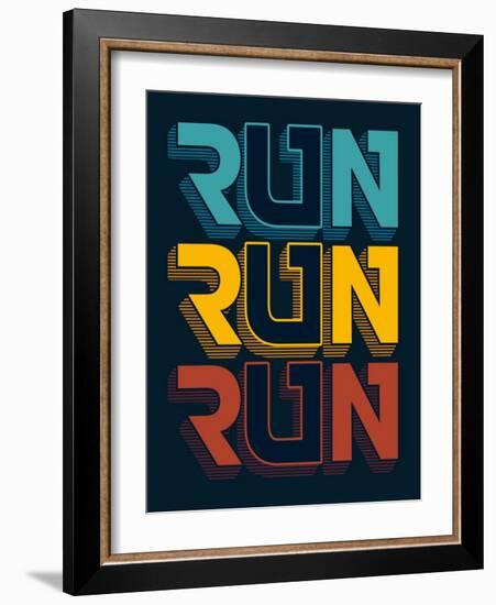 Typography, T-Shirt Graphic, Vectors-braingraph-Framed Art Print