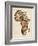 Typography Text Map of Africa-Michael Tompsett-Framed Art Print