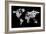 Typography World Map 6-NaxArt-Framed Art Print