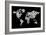 Typography World Map 6-NaxArt-Framed Art Print