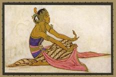 Javanese Dancer Performing the Female Style in a Seated Pose-Tyra Kleen-Art Print