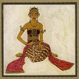 Javanese Dancer Performing the Female Style in a Seated Pose-Tyra Kleen-Art Print