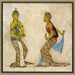 Two Royal Court Dancers Performing the Female Style of Javanese Dance-Tyra Kleen-Art Print