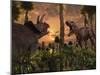 Tyrannosaurus Rex and Triceratops Meet for a Battle to the Death-Stocktrek Images-Mounted Photographic Print