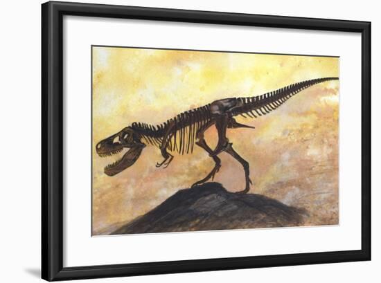 Tyrannosaurus Rex Dinosaur Skeleton-Stocktrek Images-Framed Art Print