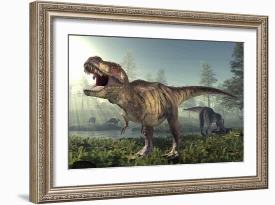 Tyrannosaurus Rex Dinosaur-Roger Harris-Framed Photographic Print