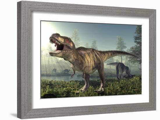 Tyrannosaurus Rex Dinosaur-Roger Harris-Framed Photographic Print