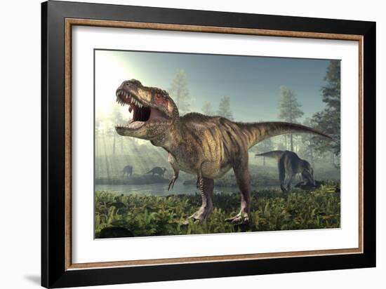 Tyrannosaurus Rex Dinosaur-Roger Harris-Framed Photographic Print