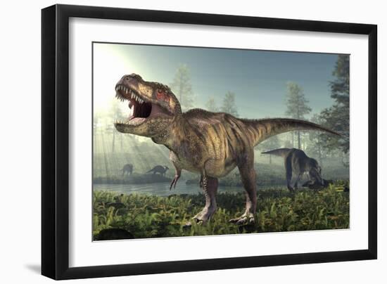 Tyrannosaurus Rex Dinosaur-Roger Harris-Framed Photographic Print