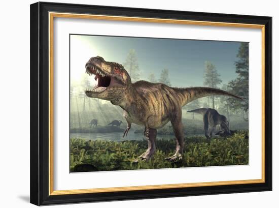 Tyrannosaurus Rex Dinosaur-Roger Harris-Framed Photographic Print