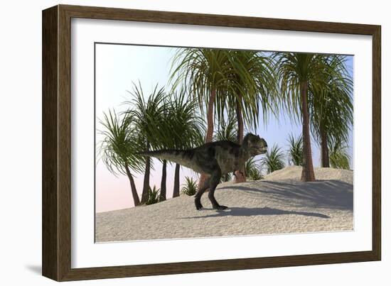 Tyrannosaurus Rex Hunting for its Next Meal-null-Framed Art Print