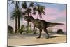 Tyrannosaurus Rex Hunting in a Tropical Environment-null-Mounted Art Print