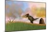 Tyrannosaurus Rex in Prehistoric Grasslands-null-Mounted Art Print