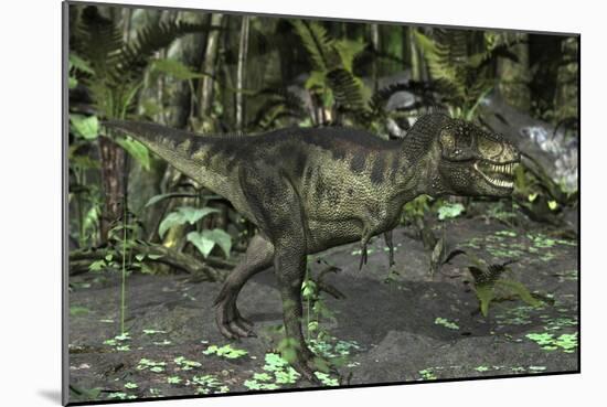 Tyrannosaurus Rex in Prehistoric Woodlands-null-Mounted Art Print