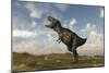 Tyrannosaurus Rex on Desert Terrain-null-Mounted Art Print