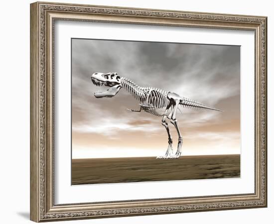 Tyrannosaurus Rex Skeleton-null-Framed Art Print