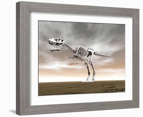 Tyrannosaurus Rex Skeleton-null-Framed Art Print