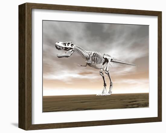 Tyrannosaurus Rex Skeleton-null-Framed Art Print