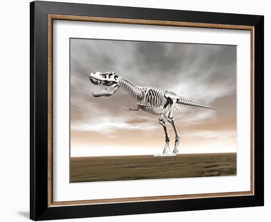 Tyrannosaurus Rex Skeleton-null-Framed Art Print