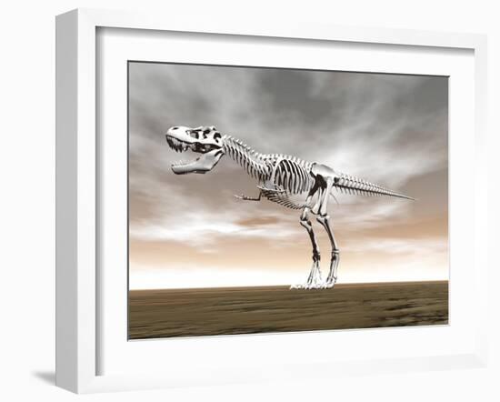 Tyrannosaurus Rex Skeleton-null-Framed Art Print