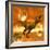 Tyrannosaurus Rex Struggles to Escape from a Meteorite Crash-null-Framed Art Print