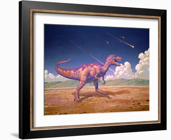 Tyrannosaurus Rex with Meteorites-Joe Tucciarone-Framed Photographic Print