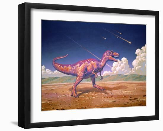 Tyrannosaurus Rex with Meteorites-Joe Tucciarone-Framed Photographic Print