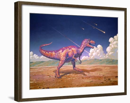 Tyrannosaurus Rex with Meteorites-Joe Tucciarone-Framed Photographic Print