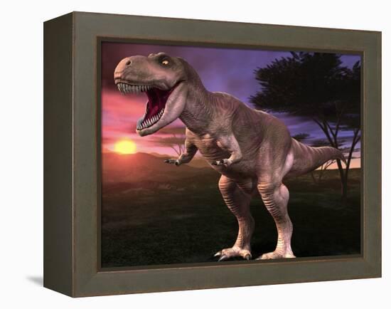 Tyrannosaurus Rex-Roger Harris-Framed Premier Image Canvas