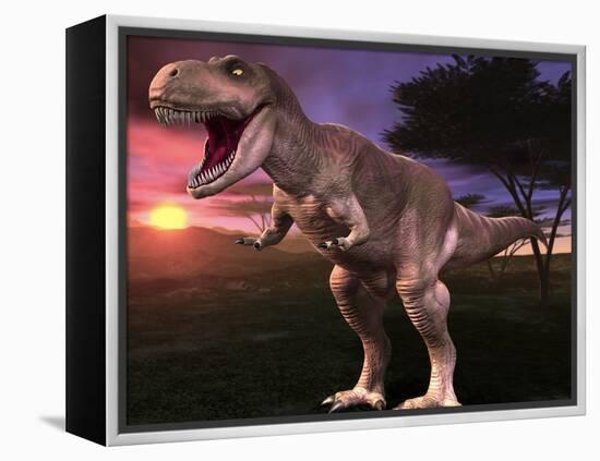 Tyrannosaurus Rex-Roger Harris-Framed Premier Image Canvas