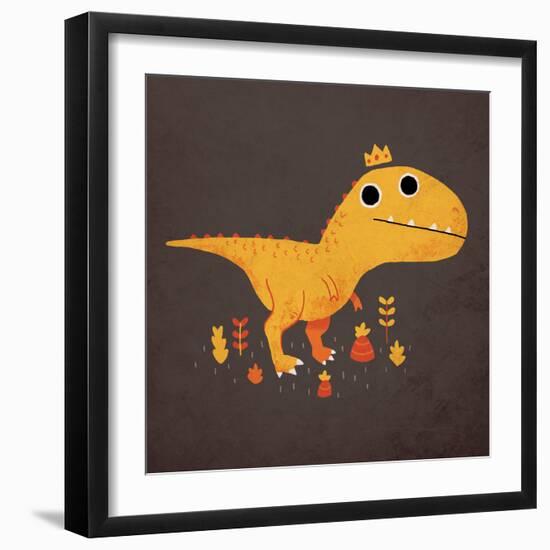 Tyrant Lizard King-Michael Buxton-Framed Art Print