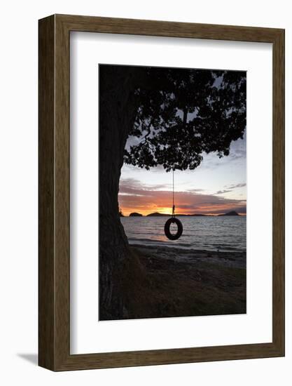 Tyre Swing at Long Bay-Stuart-Framed Photographic Print