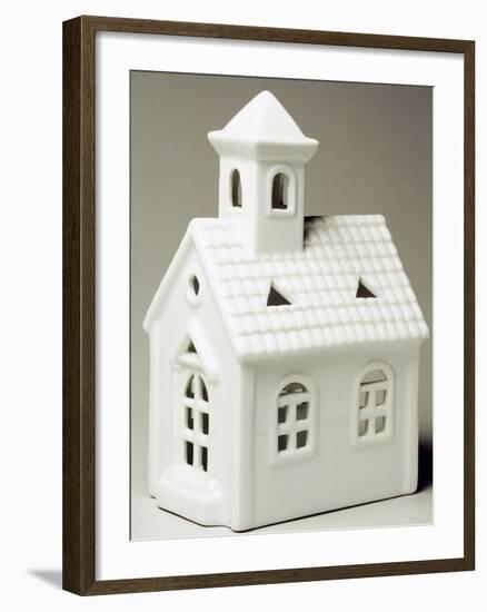 Tyrolean Church, Miniature, Ceramic, La Porcellana Bianca, Italy-null-Framed Giclee Print