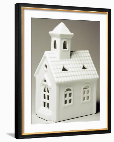 Tyrolean Church, Miniature, Ceramic, La Porcellana Bianca, Italy-null-Framed Giclee Print