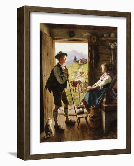 Tyrolean Couple-Emil Karl Rau-Framed Giclee Print