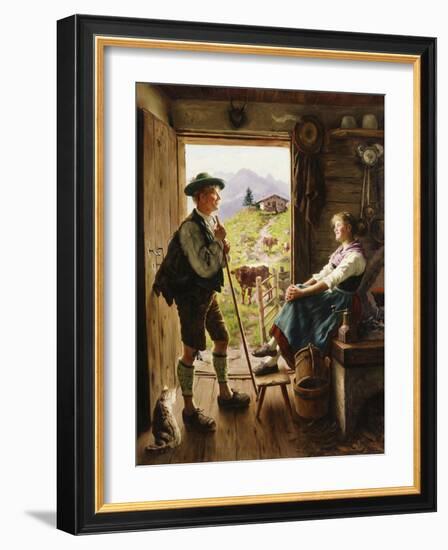 Tyrolean Couple-Emil Karl Rau-Framed Giclee Print