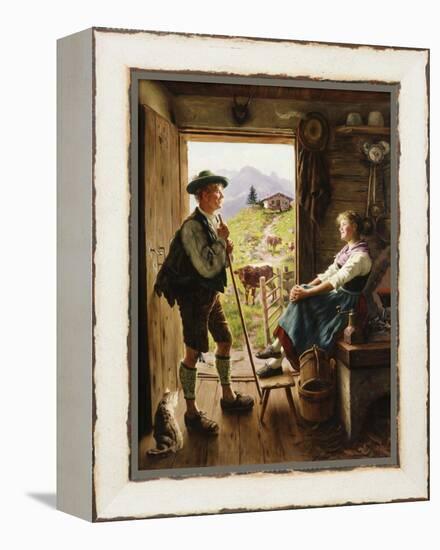 Tyrolean Couple-Emil Karl Rau-Framed Premier Image Canvas