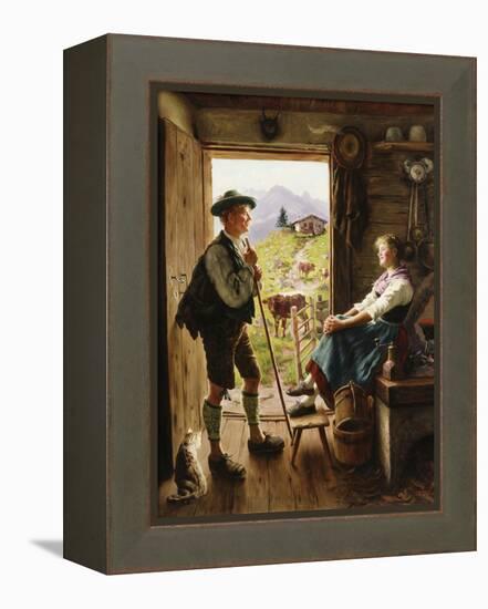 Tyrolean Couple-Emil Karl Rau-Framed Premier Image Canvas